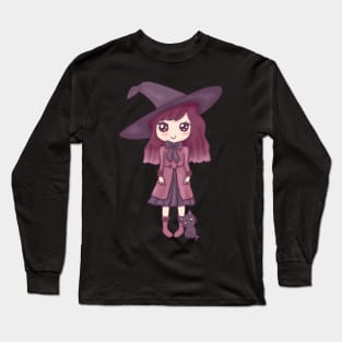 Cute chibi witch girl Long Sleeve T-Shirt